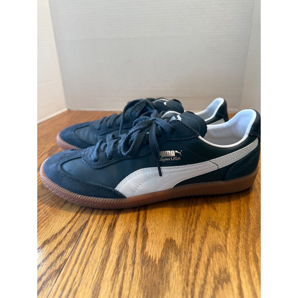 Puma Super Liga OG Retro Navy Blue Gum Sole Sneakers 356999-09 Mens 9